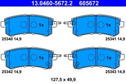 Set placute frana ATE 13.0460-5672.2
