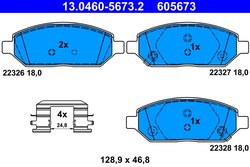 Set placute frana ATE 13.0460-5673.2