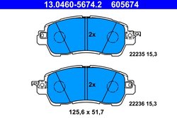 Set placute frana ATE 13.0460-5674.2