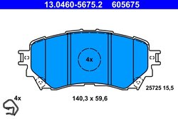 Set placute frana ATE 13.0460-5675.2