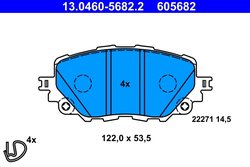 Set placute frana ATE 13.0460-5682.2