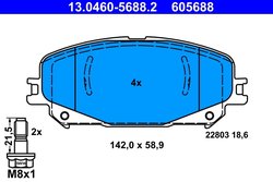 Set placute frana ATE 13.0460-5688.2
