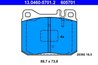 SET PLACUTE FRANA ATE 13.0460-5701.2 - Compatibil cu VW