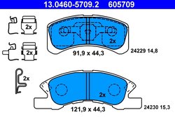 Set placute frana ATE 13.0460-5709.2