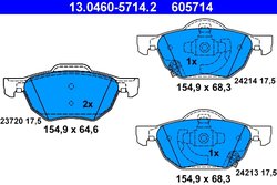 SET PLACUTE FRANA ATE 13.0460-5714.2 - Compatibil cu HONDA