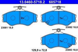 Set placute frana ATE 13.0460-5718.2