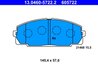 SET PLACUTE FRANA ATE 13.0460-5722.2 - Compatibil cu TOYOTA