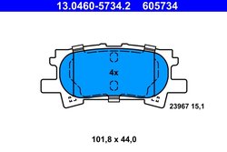 Set placute frana ATE 13.0460-5734.2