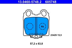 Set placute frana ATE 13.0460-5748.2