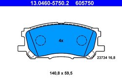 Set placute frana ATE 13.0460-5750.2