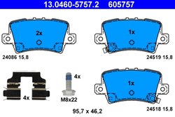 Set placute frana ATE 13.0460-5757.2