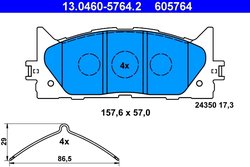Set placute frana ATE 13.0460-5764.2