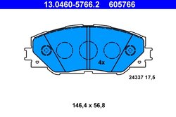 SET PLACUTE FRANA ATE 13.0460-5766.2 - Compatibil cu TOYOTA