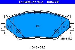 Set placute frana ATE 13.0460-5770.2