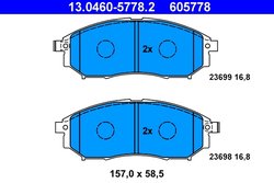 Set placute frana ATE 13.0460-5778.2