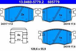 Set placute frana ATE 13.0460-5779.2