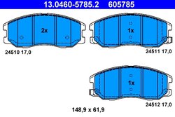 Set placute frana ATE 13.0460-5785.2