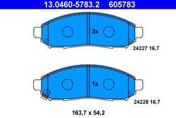 SET PLACUTE FRANA ATE 13.0460-5783.2 - Compatibil cu NISSAN