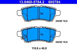 Set placute frana ATE 13.0460-5784.2