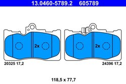SET PLACUTE FRANA ATE 13.0460-5789.2 - Compatibil cu LEXUS, TOYOTA
