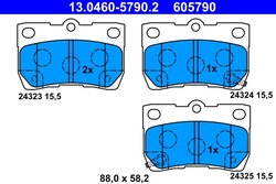 Set placute frana ATE 13.0460-5790.2