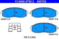 Set placute frana ATE 13.0460-5792.2