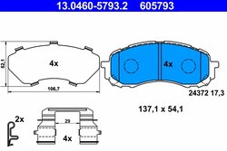Set placute frana ATE 13.0460-5793.2