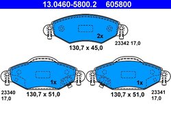 Set placute frana ATE 13.0460-5800.2