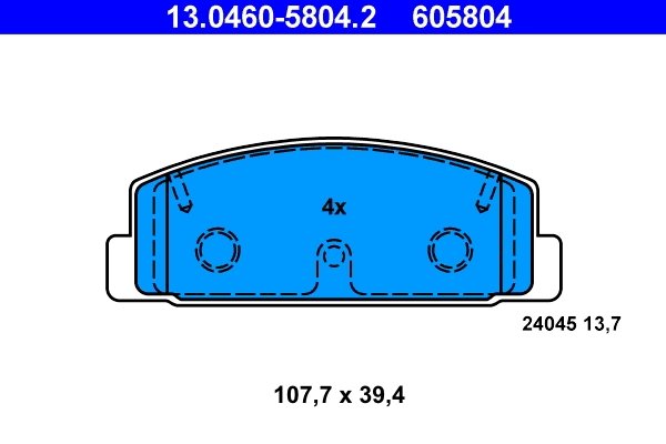 Set placute frana ATE 13.0460-5804.2
