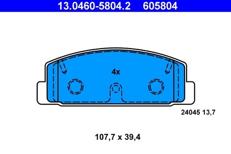 Set placute frana ATE 13.0460-5804.2