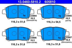 Set placute frana ATE 13.0460-5810.2