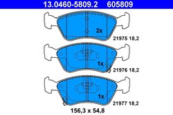 Set placute frana ATE 13.0460-5809.2