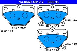 Set placute frana ATE 13.0460-5812.2