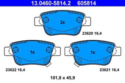 Set placute frana ATE 13.0460-5814.2