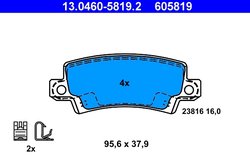 Set placute frana ATE 13.0460-5819.2