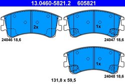 Set placute frana ATE 13.0460-5821.2