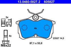 Set placute frana ATE 13.0460-5827.2