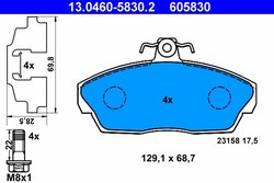 Set placute frana ATE 13.0460-5830.2