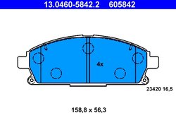 Set placute frana ATE 13.0460-5842.2