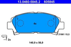 Set placute frana ATE 13.0460-5845.2