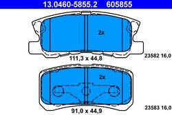 Set placute frana ATE 13.0460-5855.2