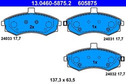 SET PLACUTE FRANA ATE 13.0460-5875.2 - Compatibil cu HYUNDAI, KIA