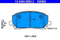 Set placute frana ATE 13.0460-5882.2