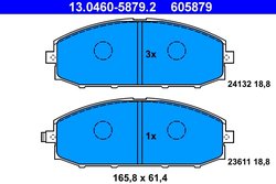 Set placute frana ATE 13.0460-5879.2