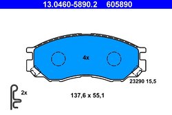 Set placute frana ATE 13.0460-5890.2