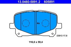 Set placute frana ATE 13.0460-5891.2