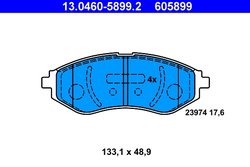 SET PLACUTE FRANA ATE 13.0460-5899.2 - Compatibil cu CHEVROLET, DAEWOO