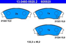 Set placute frana ATE 13.0460-5920.2