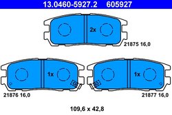 Set placute frana ATE 13.0460-5927.2