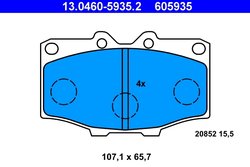 Set placute frana ATE 13.0460-5935.2